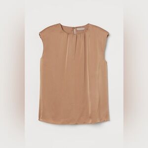 H&M Brown Satin Blouse